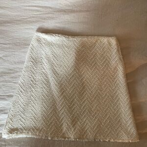 Mango Cream Textured Women's Skirt